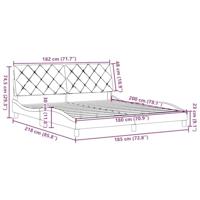 Bedframe zonder matras stof donkergrijs 180x200 cm - thumbnail