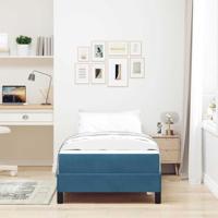 Boxspringbed met matras Donkerblauw 100 x 200 cm Fluweel - thumbnail