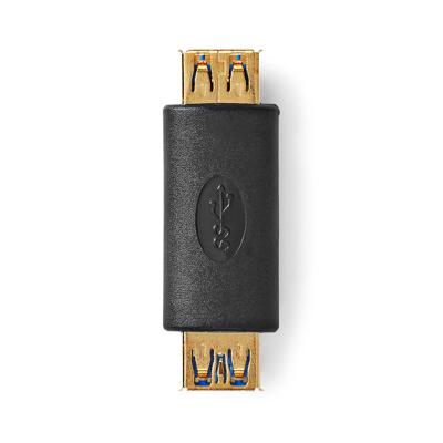 USB-Adapter | USB 3.2 Gen 1 | USB-A Female | USB-A Female | 5 Gbps | Verguld | Antraciet | Doos