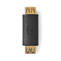 USB-Adapter | USB 3.2 Gen 1 | USB-A Female | USB-A Female | 5 Gbps | Verguld | Antraciet | Doos - thumbnail