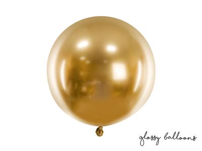 Grote Glossy Ballon Goud (60cm)