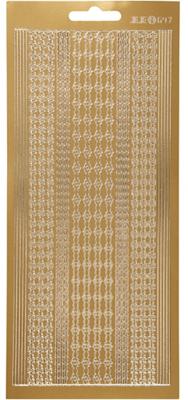 Creativ Company Stickers, randen, vel 10x23 cm, goud, 1 vel