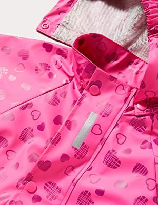 Playshoes regenjas Sweethearts met all over print roze/donkerroze Playshoes regenjas Sweethearts met all over print roze/donkerroze