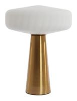 Light & Living Tafellamp 'Pleat' Glas, 53cm, kleur Mat Wit - thumbnail