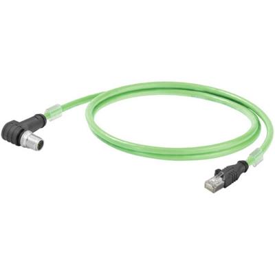 Weidmüller 2485600050 Sensor/actuator dataconnector M12 Aantal polen (sensoren): 8 Stekker, haaks, Stekker, recht 5.00 m 1 stuk(s)