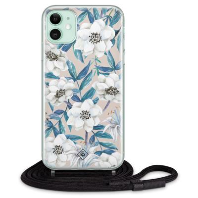 iPhone 11 hoesje met koord - Touch of flowers iPhone 11 hoesje met koord - Touch of flowers