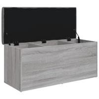 Opbergbankje 102x42x45 cm bewerkt hout grijs sonoma eikenkleur - thumbnail