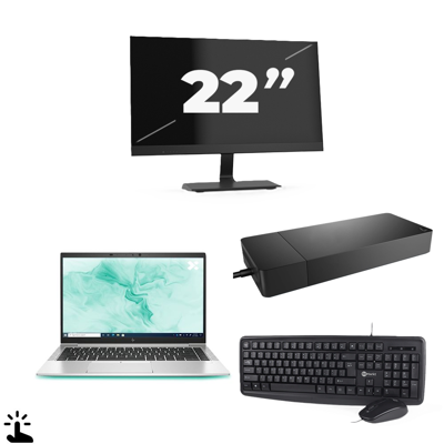 HP EliteBook 840 G8 - Intel Core i5-11e Generatie - 14 inch - Touch - 16GB RAM - 256GB SSD - Windows 11 Home + 1x 22 inch Monitor HP EliteBook 840 G8 - Intel Core i5-11e Generatie - 14 inch - Touch - 16GB RAM - 256GB SSD - Windows 11 Home + 1x 22 inch Monitor
