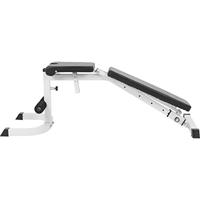 Verstelbare fitnessbank met Curlrack wit - thumbnail