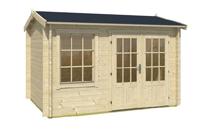 Tuindeco Daisy Blokhut 350x250 cm 40 mm vuren blank- Zadeldak- Onbehandeld vurenhout- Tuindeco - thumbnail