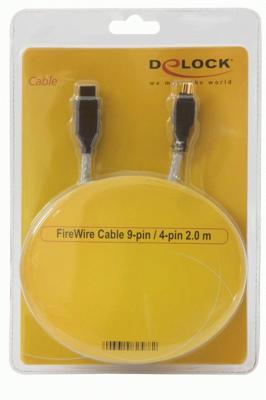 Delock 82589 Kabel FireWire 9-pins male > 4-pins male 2 m