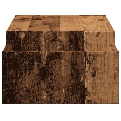 VidaXL Monitorstandaard met opbergruimte 70x27x15 cm hout oud hout