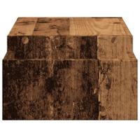 VidaXL Monitorstandaard met opbergruimte 70x27x15 cm hout oud hout - thumbnail