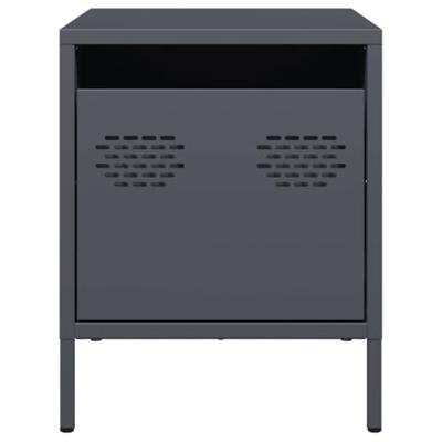 Nachtkastje 35x39x43,5 cm staal antracietkleurig