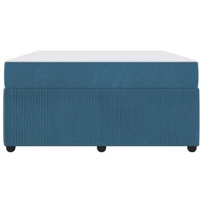 Bedframe met matras met matras Blauw 160 x 200 cm Fluweel