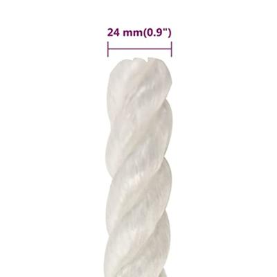 VidaXL Werktouw 24 mm 100 m polypropeen wit