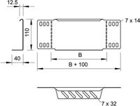 OBO Bettermann 7111207 Reduceerstuk (b x h) 200 mm x 110 mm Metaal 1 stuk(s) - thumbnail