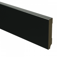 MDF Moderne plint 90x15 voorgelakt RAL9005 + uitsparing - lengte 240cm - thumbnail