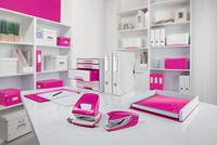 Ringband Leitz WOW A4 4-rings O-mechaniek 25mm PP roze - thumbnail