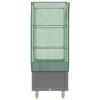 Plantenbak verhoogd met hoes en wielen 80x50x182 cm rattanlook - thumbnail