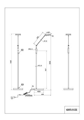 Trio Led leeslampFranklin Antraciet - 426510142