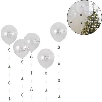 Ginger Ray ballonnen set merry christmas 5 stuks | 20 stuks