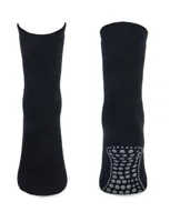 Homepads Antislip sokken donkerblauw 1-paar - Katoenen Grip huissokken - thumbnail