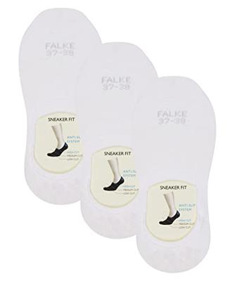 FALKE 3-paar Step High - dames footies met anti slip - Kousenvoetjes die niet afzakken - Sokken voor in loafers - 36 - Wit - Onderbroek - Ondergoed