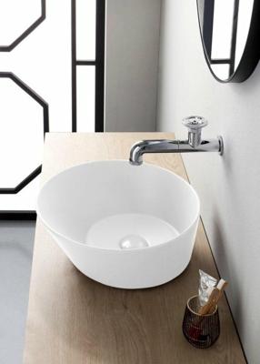 Mees design waskom rond mat wit