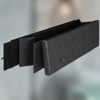 Monzana Zitbank - 114cm - met - opslagruimte - in - Zwart - thumbnail