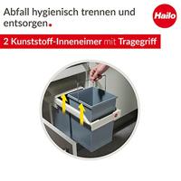 Hailo inbouw afvalemmer multi-box duo maat l 2x14 l crème 3659-001 - thumbnail