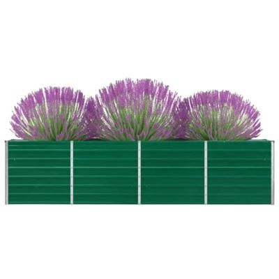 Plantenbak verhoogd 320x40x77 cm gegalvaniseerd staal groen