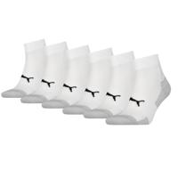 Puma Sport Cushioned Quartersokken Light 6-pack Wit-35/38 - thumbnail