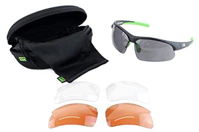 CONTEC sportbril "3dim" ct sunglasses 3dim black / neogreen CONTEC sportbril "3dim" ct sunglasses 3dim black / neogreen