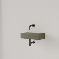 Fontein Gliss Design Nano 36x18x9 cm Zonder Kraangat Rechts Olijf Groen - thumbnail