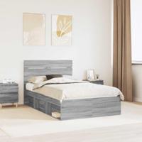 Bedframe Grijs Sonoma 120 x 190 cm Massief grenenhout - thumbnail