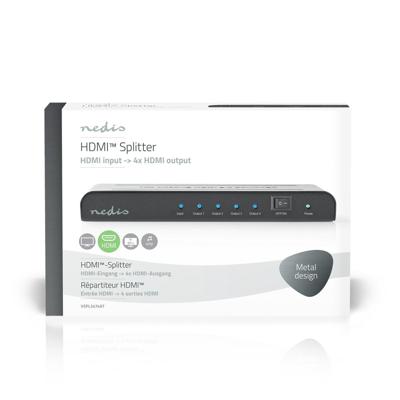 HDMI-Splitter | 4-Poorts - 1x HDMI-Ingang | 4x HDMI-Uitgang | 4K2K@60FPS / HDCP2.2 HDMI-Splitter | 4-Poorts - 1x HDMI-Ingang | 4x HDMI-Uitgang | 4K2K@60FPS / HDCP2.2