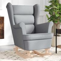 Schommelstoel 74x90x102 cm stof lichtgrijs - thumbnail