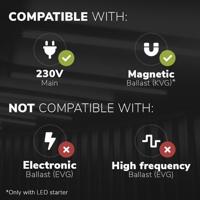 LED TL Buis 150cm - T8 G13 Fitting - 25 Watt 3500lm (140lm/W) - 6000K - Flikkervrij - Vervangt 90 Watt (90W/860) - Incl. Starter - thumbnail