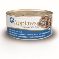 APPLAWS Tuna fillet with crab in broth - nat kattenvoer - 70g - thumbnail