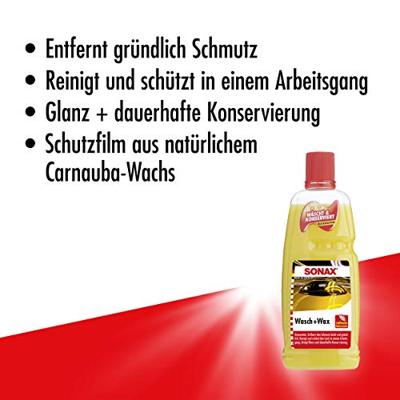 SONAX autoshampoo "wasch & wax" wash & wax 1 l pet bottle - thumbnail