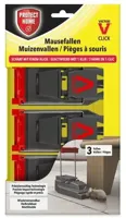 Protect Home Muizenval Plastic - Ongediertebestrijding - 3 stuks - thumbnail