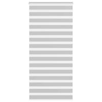 VidaXL Zebra rolgordijn 105x230 cm stofbreedte 100,9 cm lichtgrijs - thumbnail