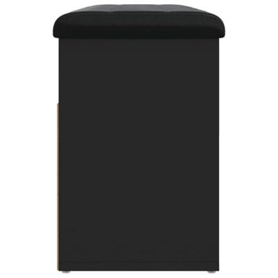 Schoenenbank 82x32x45,5 cm bewerkt hout zwart