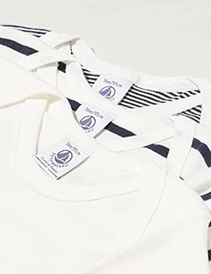 Set van 3 rompertjes met korte mouwen van biologisch katoen PETIT BATEAU wit Set van 3 rompertjes met korte mouwen van biologisch katoen PETIT BATEAU wit