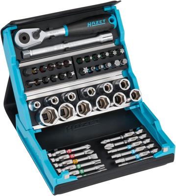 Hazet SmartCase 2200SC-2 Bitset 50-delig Inbus, Plat, Kruiskop Phillips, Kruiskop Pozidriv, Dop (twaalfkant), T-profiel