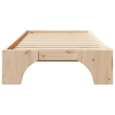 Bedframe Naturel 90 x 200 cm Massief grenenhout
