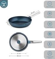 Westinghouse Performance Series Koekenpan Inductie 28cm - Oven Geschikt - Blauw - thumbnail