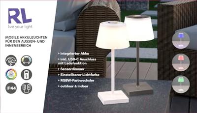 Trio Oplaadbare tafellampSanchez antraciet - R54126142
