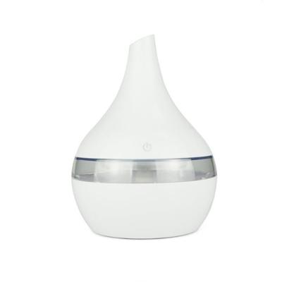 2 stks 300ml USB elektrische aroma lucht diffuser hout Ultrasone luchtbevochtiger etherische olie aromatherapie cool mist Maker (wit)